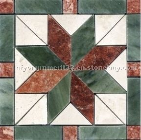 Square marble mosaic