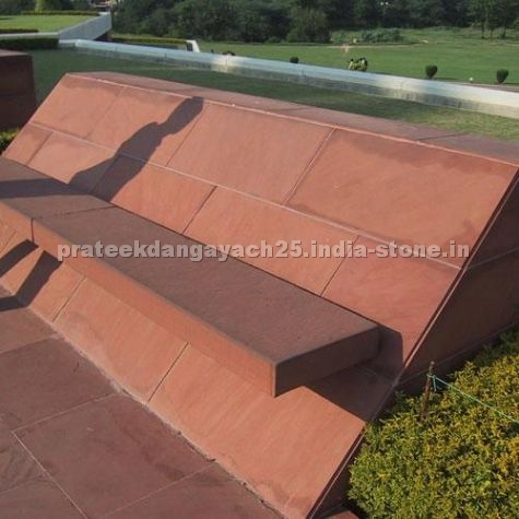 Agra Red Sandstone Honed Bench