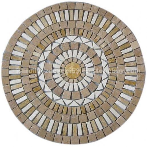 Mixed Travertine Medallion
