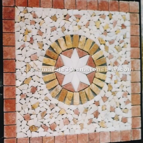 Travertine Mosaic Medallion