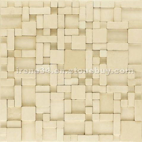 Limra Limestone Multisize Cubic Tumbled Mosaic