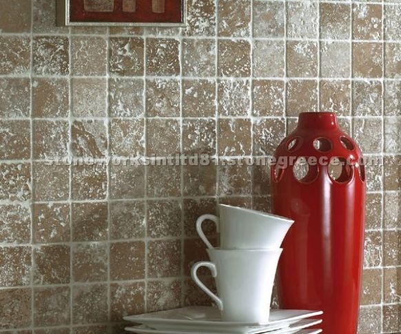 Noce Travertine Mosaic