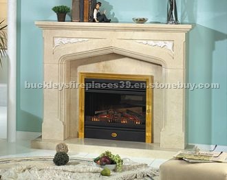 Miguel Angel fireplace -Creme Marfil Marble