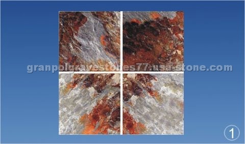 Multicolor Slate floor tile