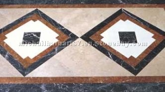 Floor covering with marble
