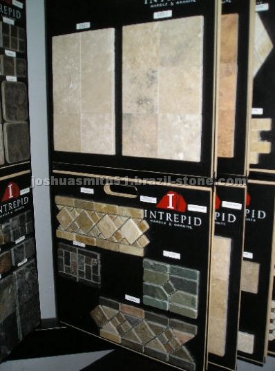 Travertine tiles, bordures, mosaics