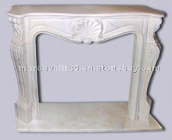 White Carrara Fireplace