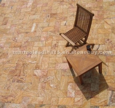 Peach-Yellow Travertine Pattern
