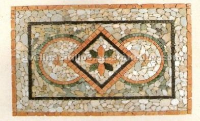 Capri Pebble Stone Mosaic Medallion