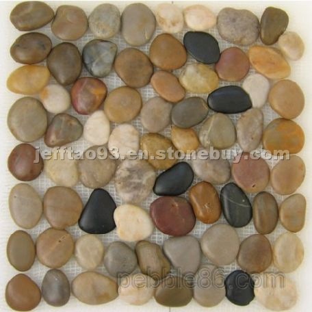 Mixed pebble mosaic