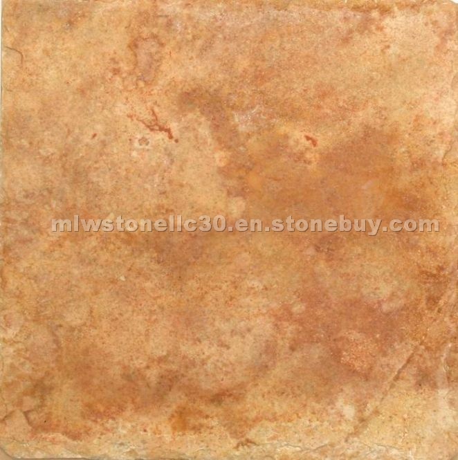Rustic Rose Limestone tumbled 12x12 Chiseled Limes