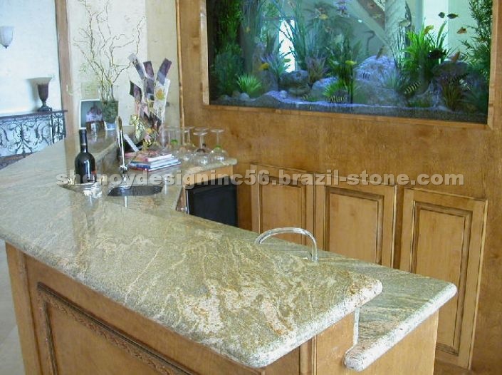 Golden Juparana Granite Bar tops
