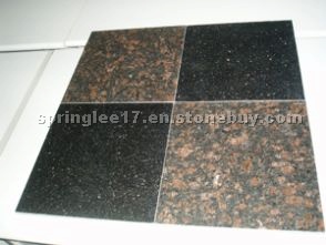 Black galaxy and Tan Brown granite