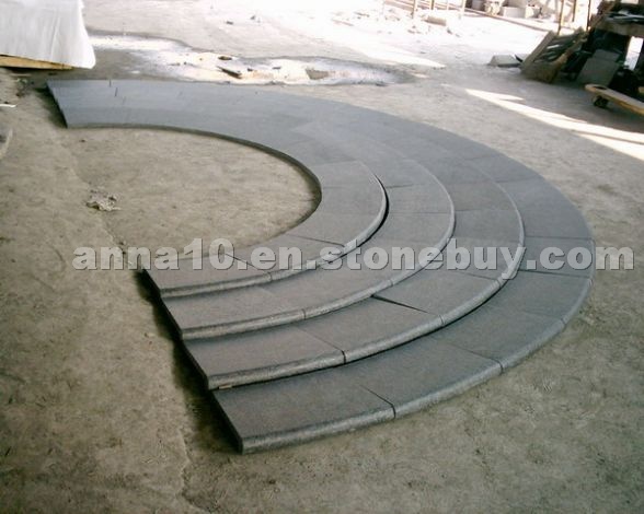 Black basalt G684 swimming pool border