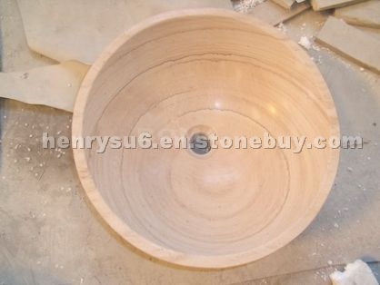Wood Grain Yellow Sink