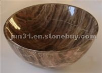 Coffee Brown Marble Sink