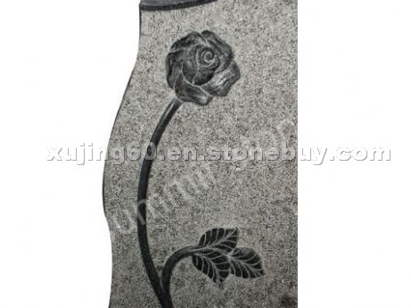 black granite tombstone