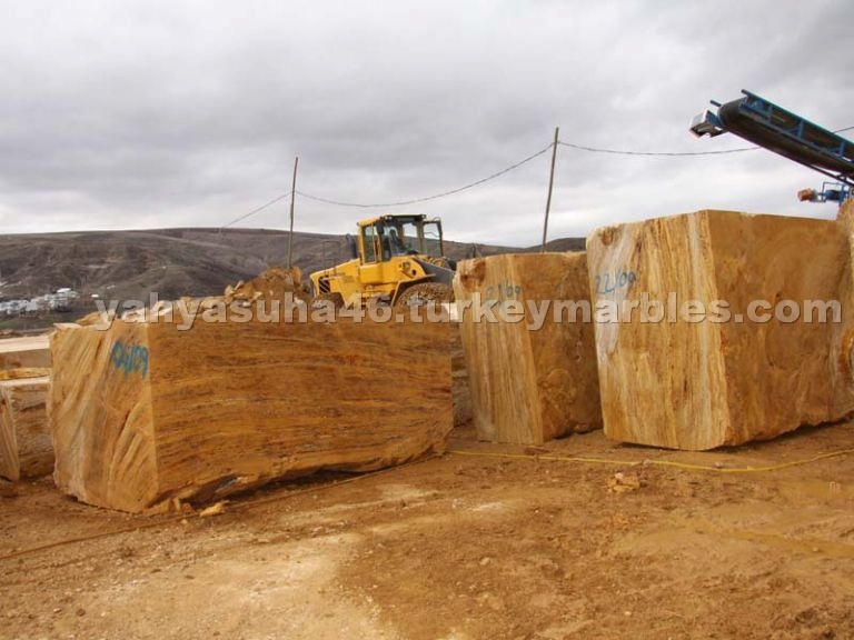 Yellow Travertine Blocks