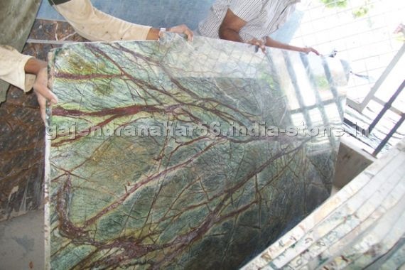 RAINFOREST GREEN MARBLE SLABS