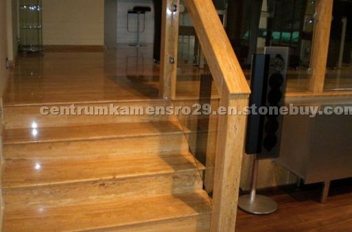 Travertine stairs