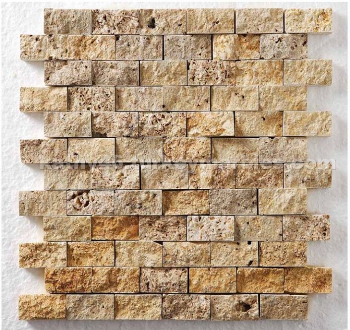 Travertine Mosaics - Gold