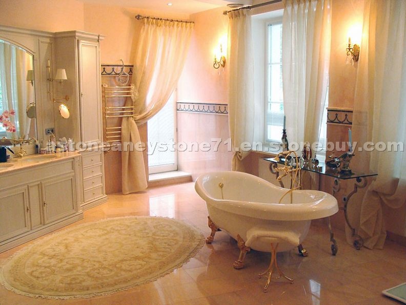 Bathroom with Rosa Portogallo