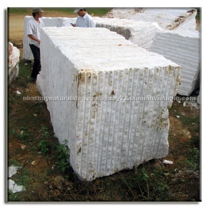 Pure white marble block