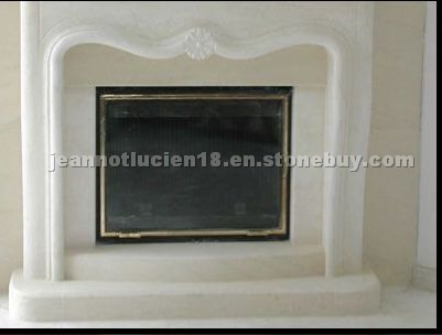 Limestone Fireplace