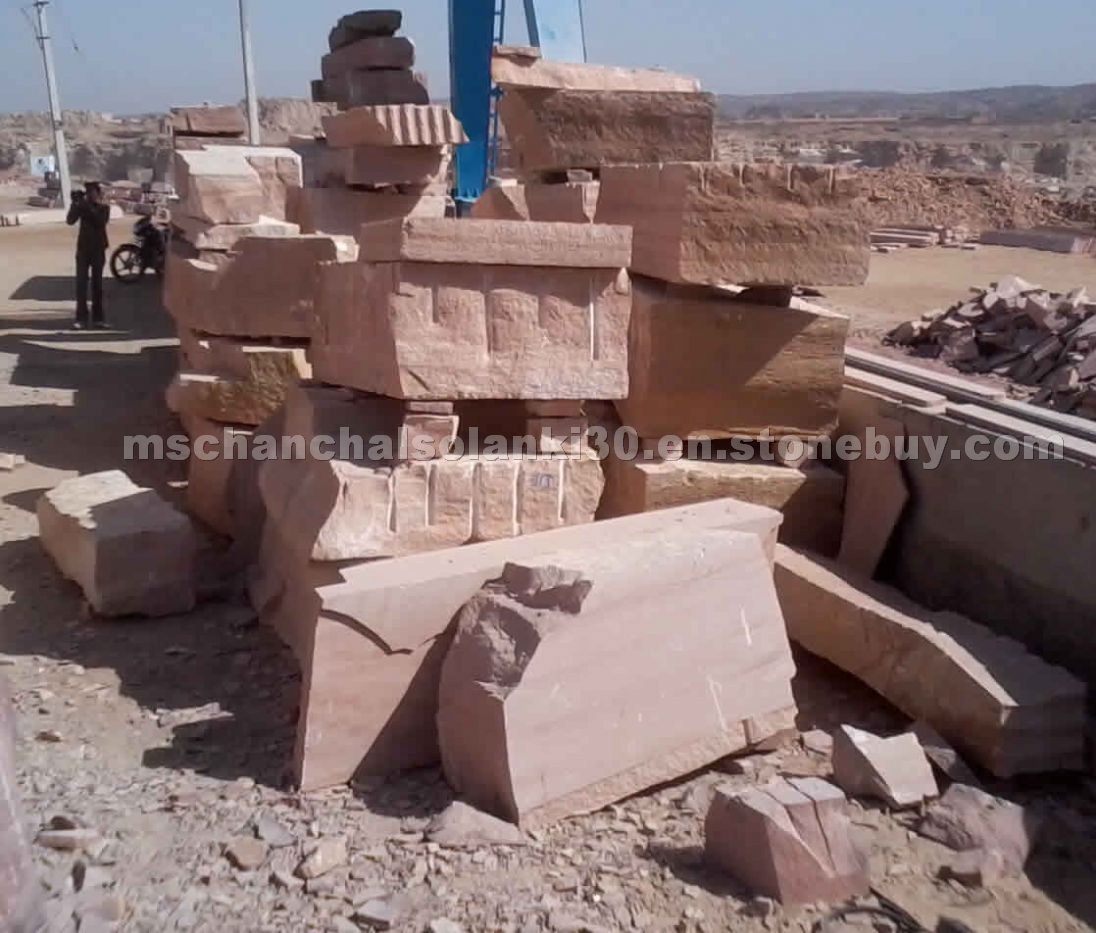 Jodhpur Pink Sandstone Raw Blocks