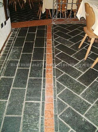 Victoria Green Serpentine paviment