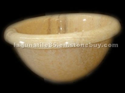 Marble, travertine sink