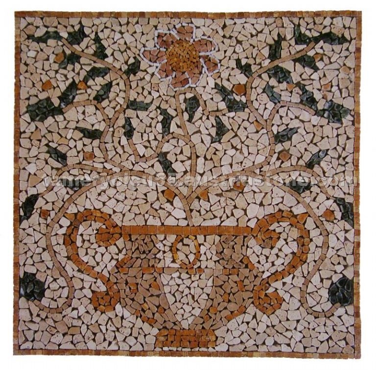 Square mosaic medallion