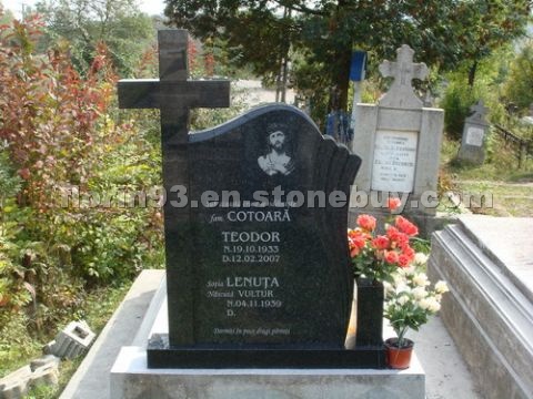 Black Galaxy Granite Tombstone