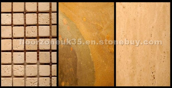 Travertine, limestone, mosaic