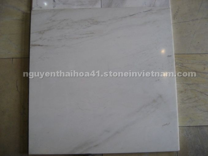 Milky vein white marble