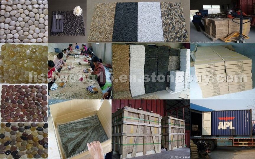 River stone mosaic mesh River stone mosaic mesh