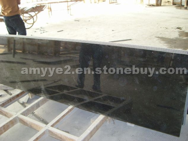 Black Galaxy granite slab prefabricated countertop