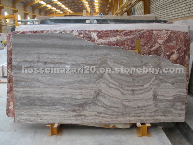Persian Silver Travertine Vein Cut