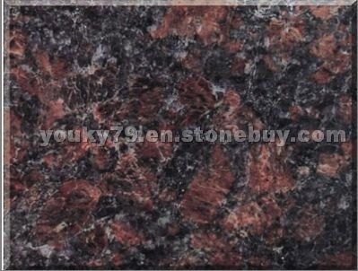 Reddish brown granite tile slab