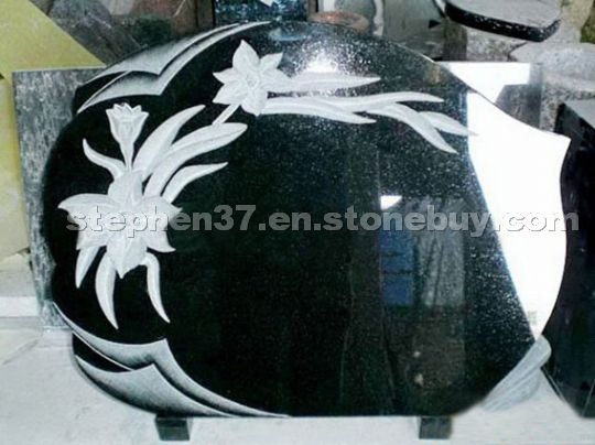Dark Green Granite Tombstone