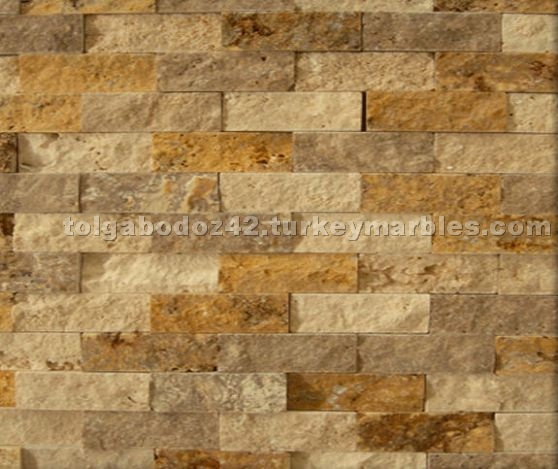 Split Face Yellow Travertine Mosaic