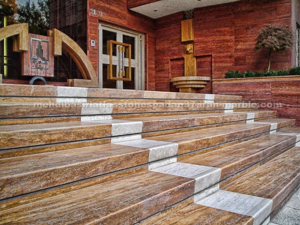 Persian Noce Travertine Stairs Persian Noce Travertine Stairs