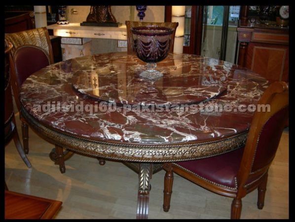 Red Zebra Marble Table Top