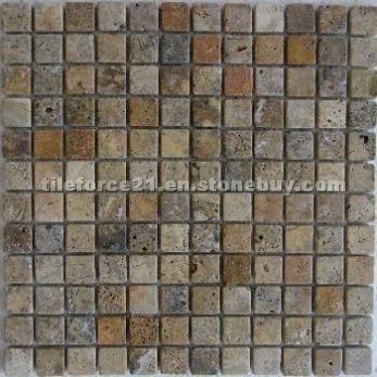 Travertine Scabos Tumbled Mosaic