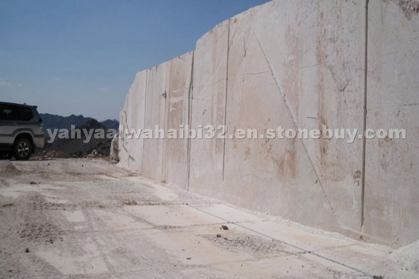Oman Beige Marble Quarry, Blocks