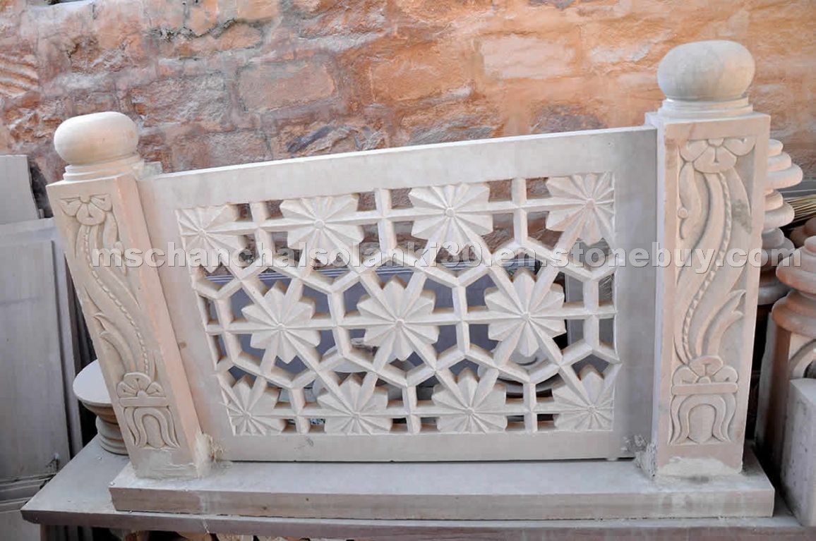Dholpur White Sandstone Jali