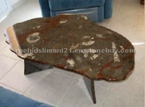 Wild tabletop brown fossil marble