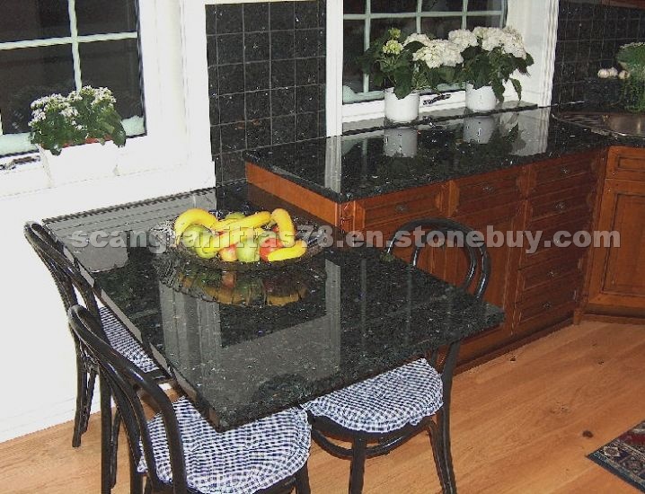 Emerald Pearl kitchen table, countertop