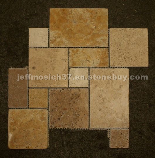 Versailles Pattern Travertine Gold