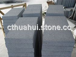Flamed paving stone
